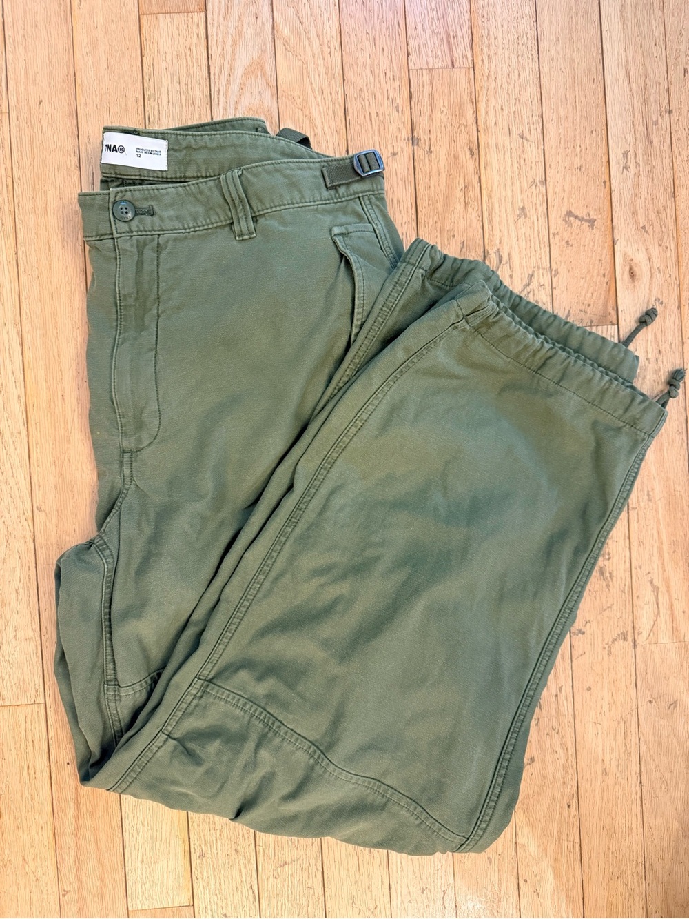 TNA Olive Green Cargo Pants - Military-Style Men’s Trousers